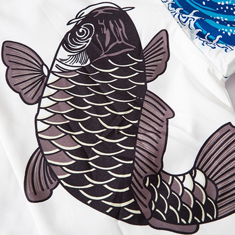 Chemise Japonaise Kimono "Kanagawa"