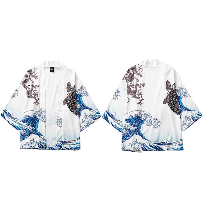 Chemise Japonaise Kimono "Kanagawa"