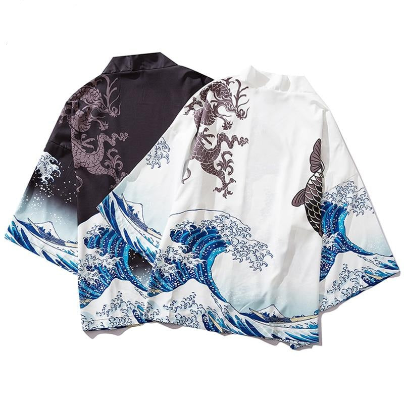Chemise Japonaise Kimono "Kanagawa"