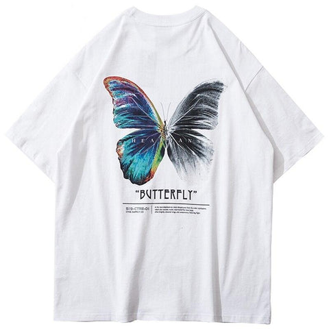 T-Shirt Papillon Bleu