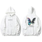 Sweat Blanc Papillon Dans Le Dos