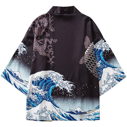 Chemise Japonaise Kimono "Kanagawa"
