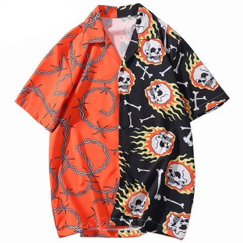 Chemise tete de mort homme best sale