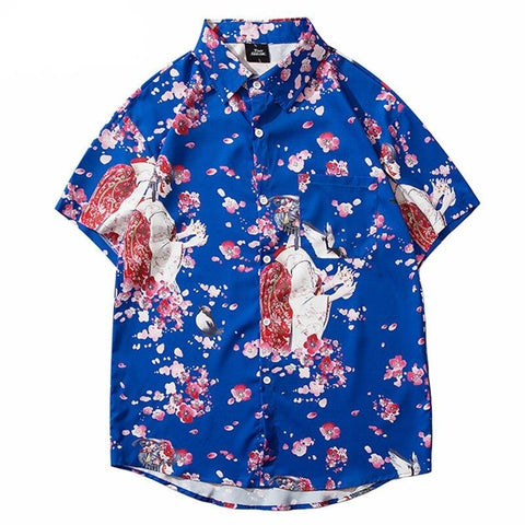 Chemise Japonais Homme Bleu