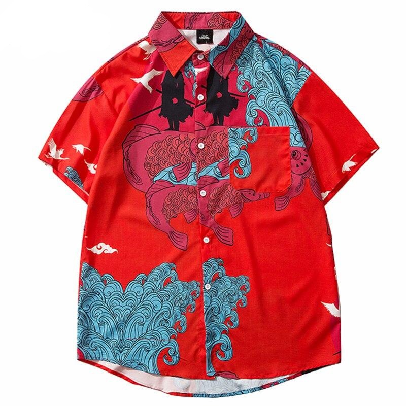 Chemise Japonaise Homme Rouge